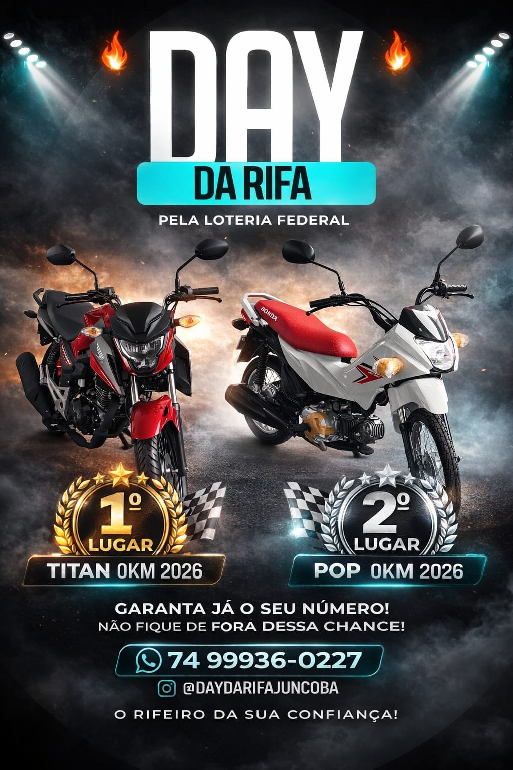 SORTEIO TITAN 0KM + POP 0KM